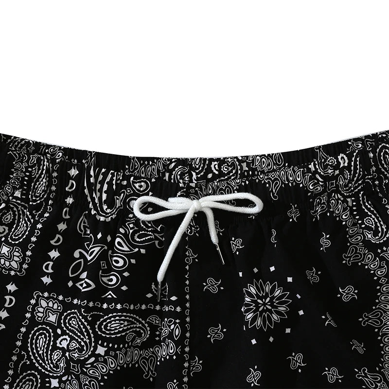 Men's Athleisure Fashion Printed Home Shorts Slim Large Size Loose Shorts Pajama Pants Breathable Comfort Sleep Bottoms