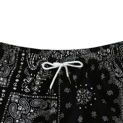 Men's Athleisure Fashion Printed Home Shorts Slim Large Size Loose Shorts Pajama Pants Breathable Comfort Sleep Bottoms