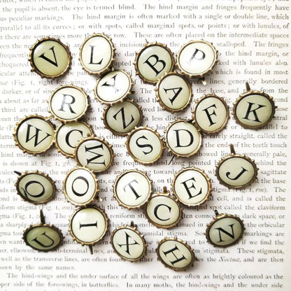 [MET004] 22-26pics Mixed Printing Metal Retro Brads for Scrapbooking Embellishment Decorative Beads Clothes Handmade Crafts