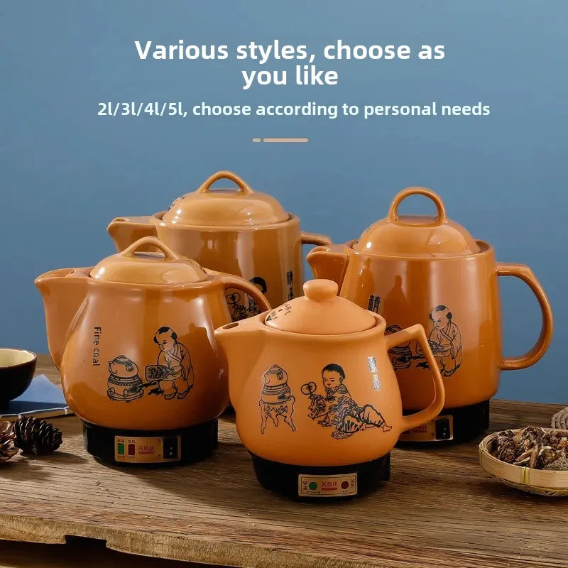 Shanyoujia Ceramic One-Piece Electrochemical Health Pot Automatic Boiling Medicine Pot Insulated Electric Heating Pharmacy Pot