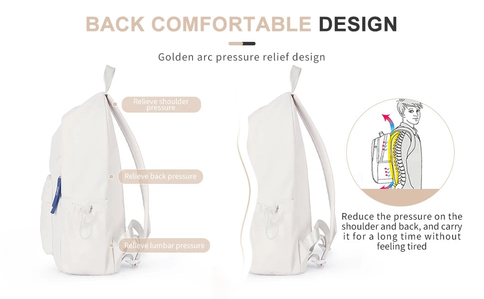 School Bag for Girl Leisure School Backpack for Boys Teens Student Bookbag Travel Kawaii Cute Backpack Nylon Children's Rucksack