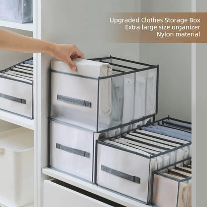Wardrobe Clothes Organizer 12/9/5 Grids Closet Organizers and Storage for Clothing Jeans Socks Skirts Bra Storage Box Closet
