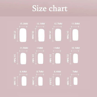 Simple White French Wearable Long Square Fake Nails Full Cover Detachable Finished False Nails Press on Nail with Glue Wholesale