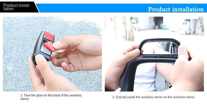Car Mirror 360 Degree Adjustable Wide Angle Side Rear Mirrors Blind Spot Convex Mirrors for Parking Auxiliary Rear View Mirror