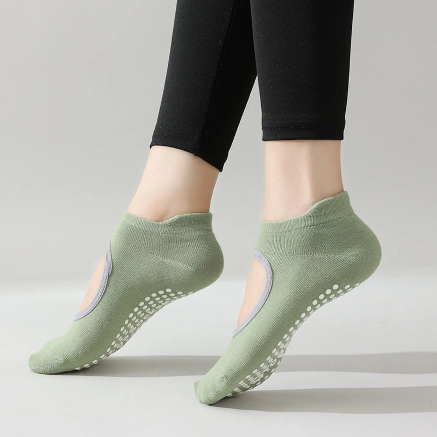 Bandage Yoga Socks for Women Pilates Ballet Dance Cotton Socks Non-Slip Woman Sport Sock Gym Workout Slipper Running Grip Sock