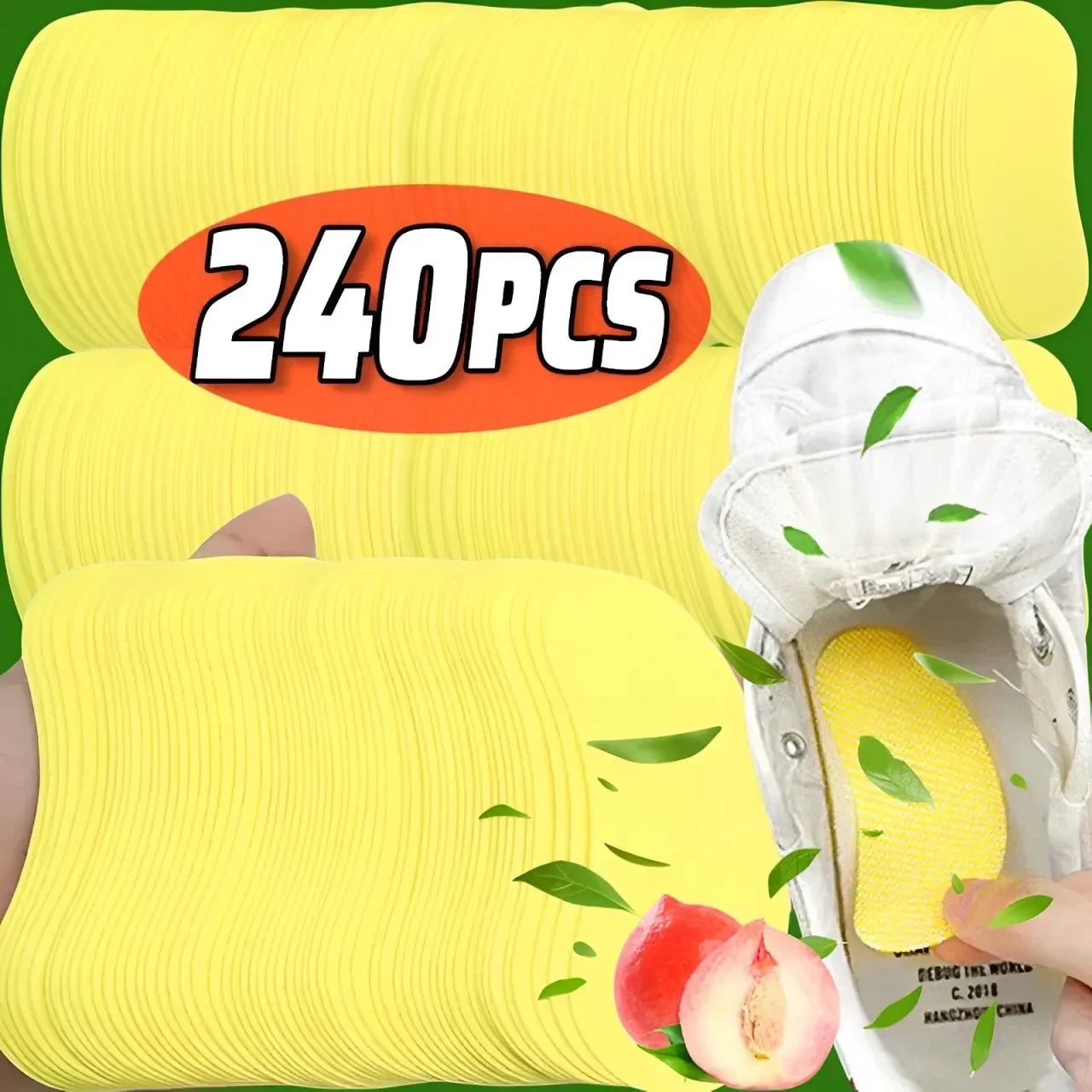 12/240pcs Shoes Deodorant Sticker Deodorant Foot Odor Deodorants Sneaker Smell Fresh Fruity Aroma Insole Sterilization Sticker