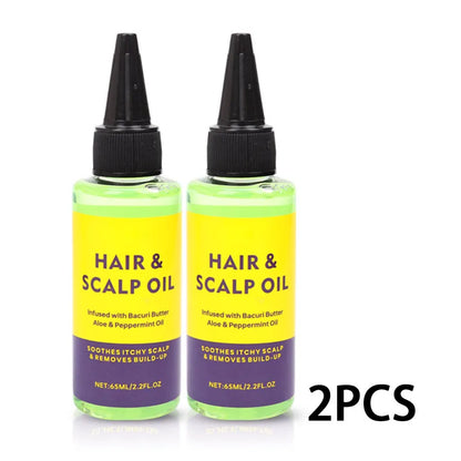 Hair Scalp Oil 65Ml Anti Drynes Soothes Itchy Scalp And Removes Product Build Up Infused With Bacuri Butter Aloe&Peppermint Oil