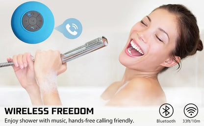 Wireless Bluetooth Waterproof Speaker With Suction Cup Sound For Car, Shower Sound