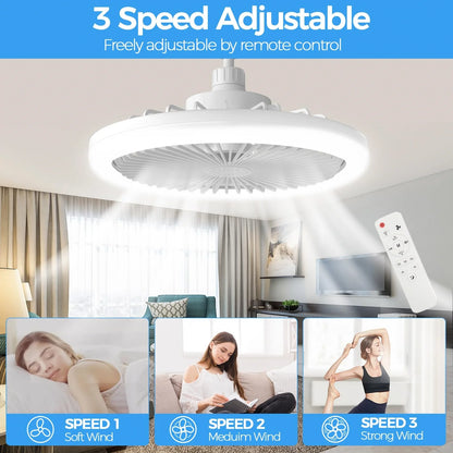Smart Control Ceiling Fan 360 Rotation Ceiling Lamp Silent Room Fans LivingRoom Kitchen Energy saving Household Decorate