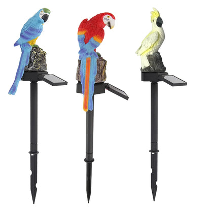 Solar Power LED Parrot Lawn Light Outdoor Waterproof Garden Yard Decorative Lamp