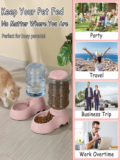 Automatic Water Dispenser Large Capacity Pet Feeder Small Dog Food Bowl  Cat Feeder Drinking Bowl Pet Feeding Drinker Water Bowl