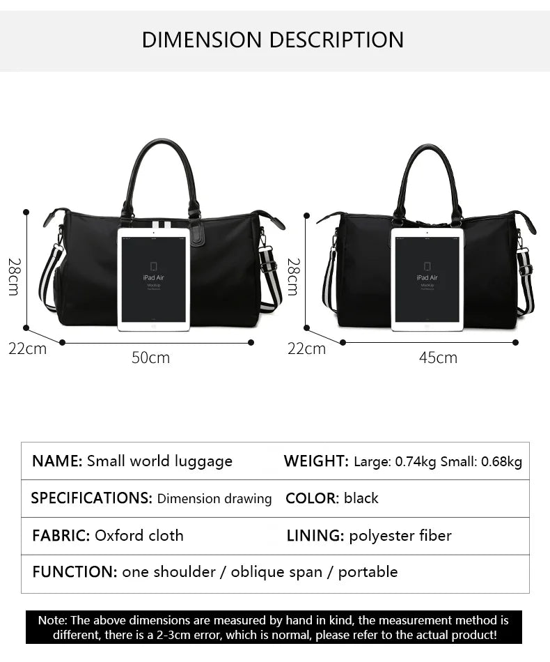 Personalized Travel Bag Men's And Women's Handbags Sports Training Yoga Bag Waterproof Weekend Bag Customized Logo Name Pattern