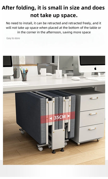 Luxurious White Bottom Frame Foldableing Bed New Thickeneded and Widened Lunch Break Foldableing Bed 60% off Bed