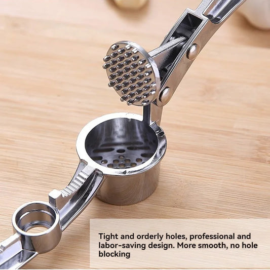 Stainless Steel Garlic Press Machine Handheld Manual Ginger Grinder Multifunctional Tools Kitchen Accessories