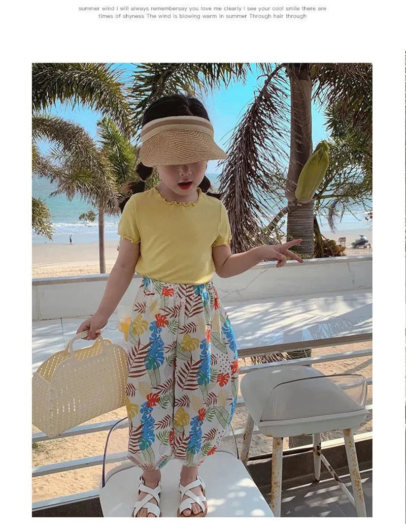 Baby Girls T-shirts for Kids Summer Sleeveless Knitted Tops Vest Outfits Girls Cute Halter Tops Tees Children Clothing 1-12 Year