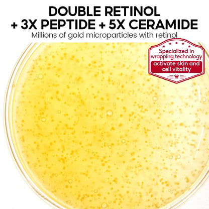 VIBRANT GLAMOUR  PRO+ Retinol Face Serum Upgrade 3% Retinol+3X Peptide+5X Ceramide Repair Skin Firming Collagen Anti-Aging