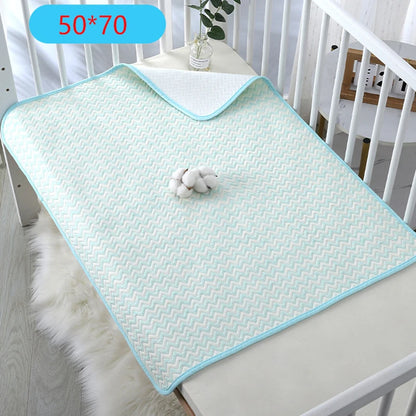 Reusable Infant Change Pad Baby Waterproof Crib Changing Mat Urine Sheet Cotton Diaper Cover Washable Newborn Bed Nappy Mattress