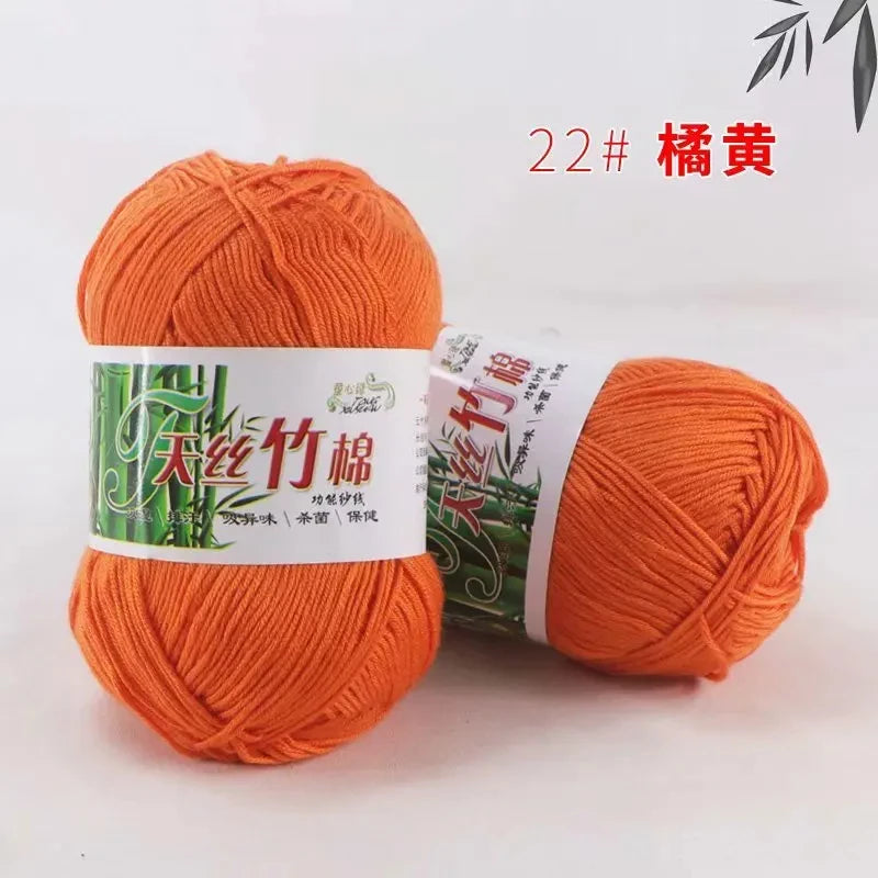 Tiansi Bamboo Cotton Yarn Bamboo Charcoal Cotton Hook Needle Thread Cotton Nitrile Woven Yarn DIY Weaving Material
