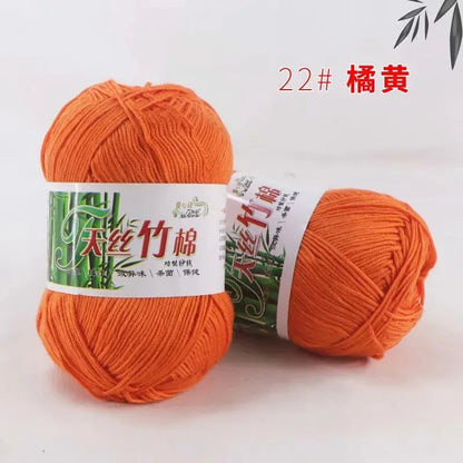 Tiansi Bamboo Cotton Yarn Bamboo Charcoal Cotton Hook Needle Thread Cotton Nitrile Woven Yarn DIY Weaving Material