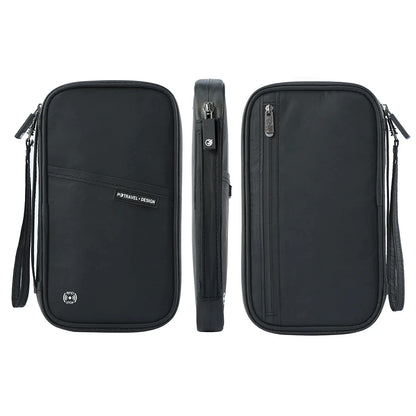 Travel Passport Wallet Organizer Bag with Card Holder Document Case for Family Crossbody Ticket Cash Storage Bag for Abroad Trip