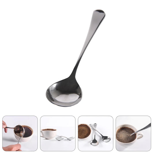 Stainless Tasting Spoon Long Handle Cupping Spoons Dessert Spoon Coffee Stirring Spoon Tea Cup Spoon Food Spoon