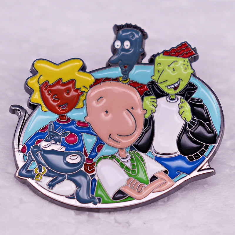 DOUGS Enamel Pin American animated television series characters brooches jewelry