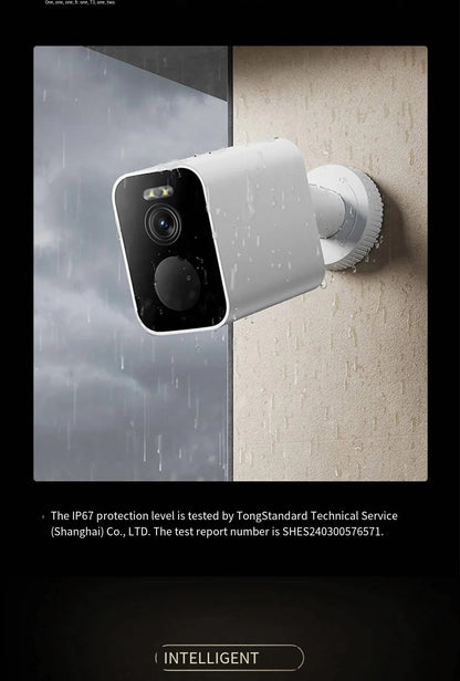 Xiaomi Mijia APP IP67 Waterproof 10000mah Battery Smart Outdoor IP Camera 2.5k HD  Wireless Security Infrared Night Vision Cam
