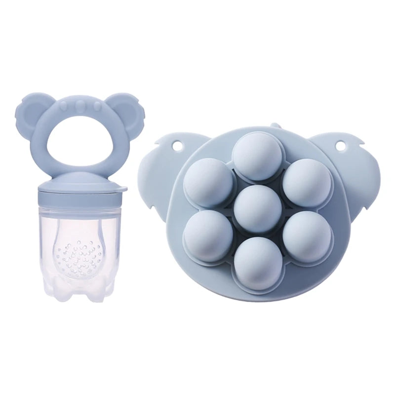 Baby Fruit Feeder Food Grade Silica Gel Pacifier Silicone Teething Nipple Feeding Grind Fruits Vegetable for Baby's Meal Feeding