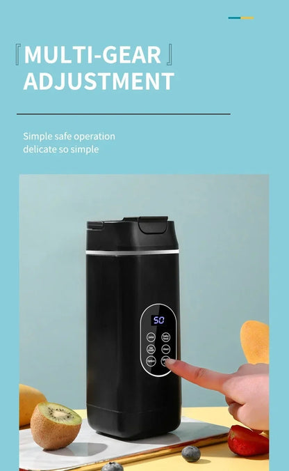 Electric Blender Rechargeable Portable Juicer USB Charging Hand Blender Electric Fruit Juicer 12 Blades Crushed Ice Juicer Cup