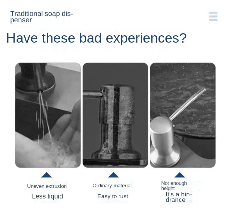 Kitchen sink soap dispenser soap dispenser extension tube detergent detergent presser Dish basin pressure extractor