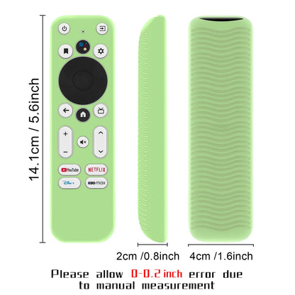 Protective Cover Fit for Onn Android TV 4K UHD Streaming Device 2K Streaming Stick Remote Anti-Slip Silicone Case with Lanyard