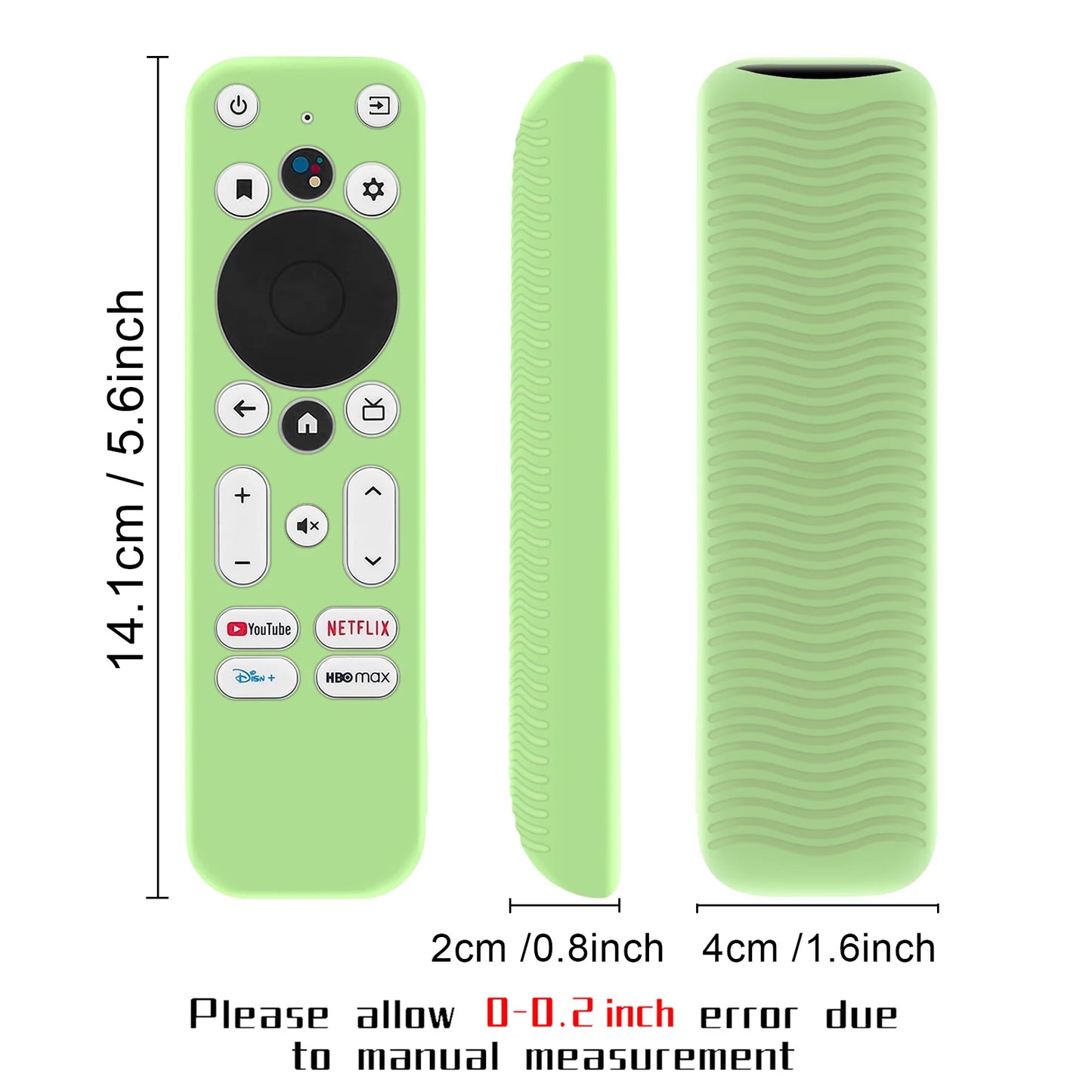 Protective Cover Fit for Onn Android TV 4K UHD Streaming Device 2K Streaming Stick Remote Anti-Slip Silicone Case with Lanyard