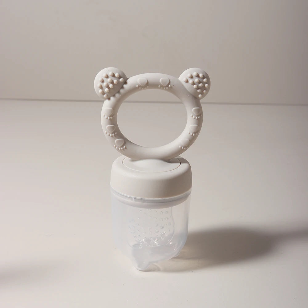 Baby Silicone Fruit Feeder – Bite & Explore Fresh Fruits cute cartoon design Chewable soft