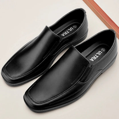 Men's solid color PVC leather shoes, business shoes, formal shoes, anti slip, soft and not easily deformed