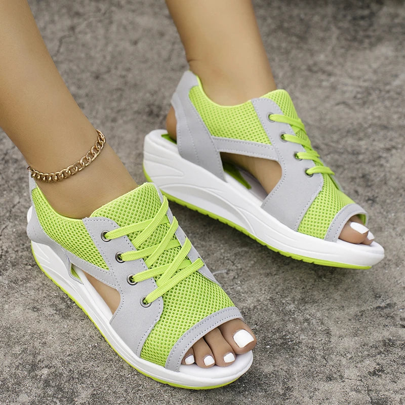 Women Sandals New Lady Platform Chunky Sandals Comfortable Women's Sandals Open Toe Casual Summer Sports Shoes Plus Size 43