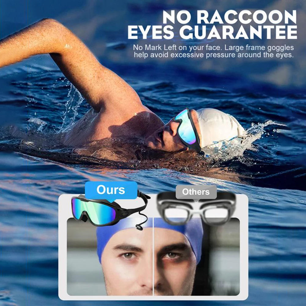 Professional Swimming Goggles Swimming Glasses With Earplugs Nose Clip Adjustables Strap Swimming Eyewears For Water Sport