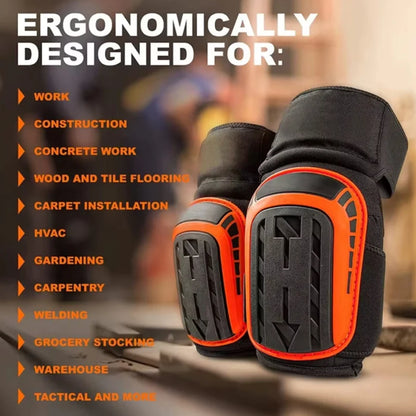Professional Heavy Duty EVA Foam Padding Knee Pads with Comfortable Gel Cushion and Adjustable Straps for Working, Gardning