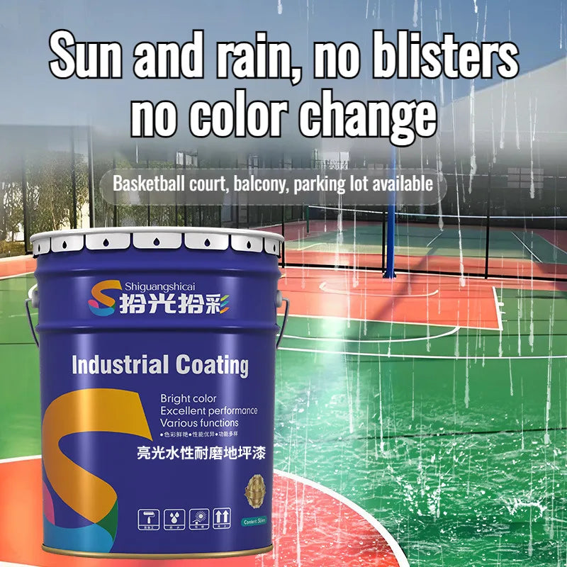 Floor paint water-based indoor and outdoor household floor paint waterproof coating plant floor wear-resistant leveling paint