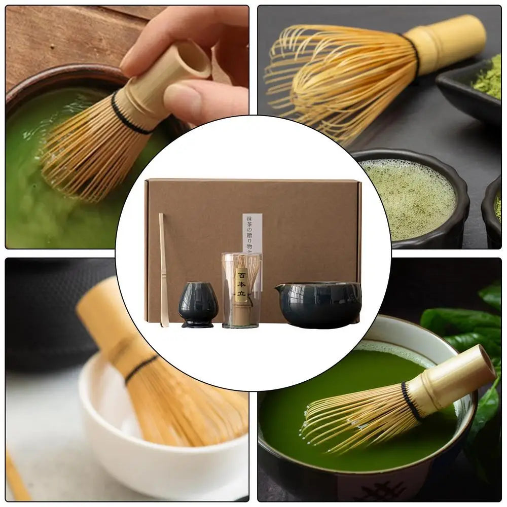 Matcha Whisk Holder 4 Piece Japanese Matcha Powder Kit Matcha Bowl Set Matcha Accessories For Beginners Home Enjoy Alone Or