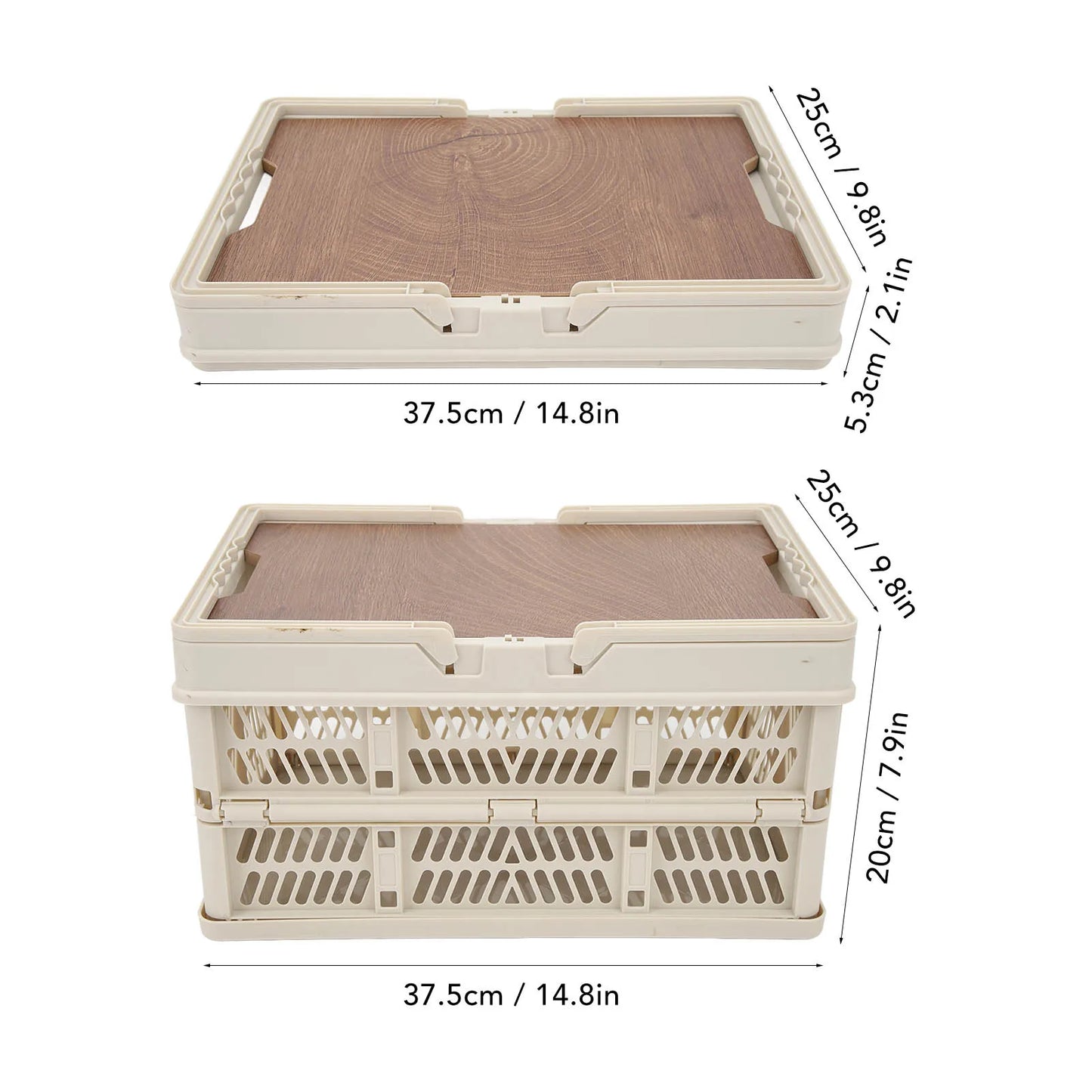 Foldable Camping Picnic Basket with Movable Board Large Capacity Multifunction Handheld Storage Box Home Organization