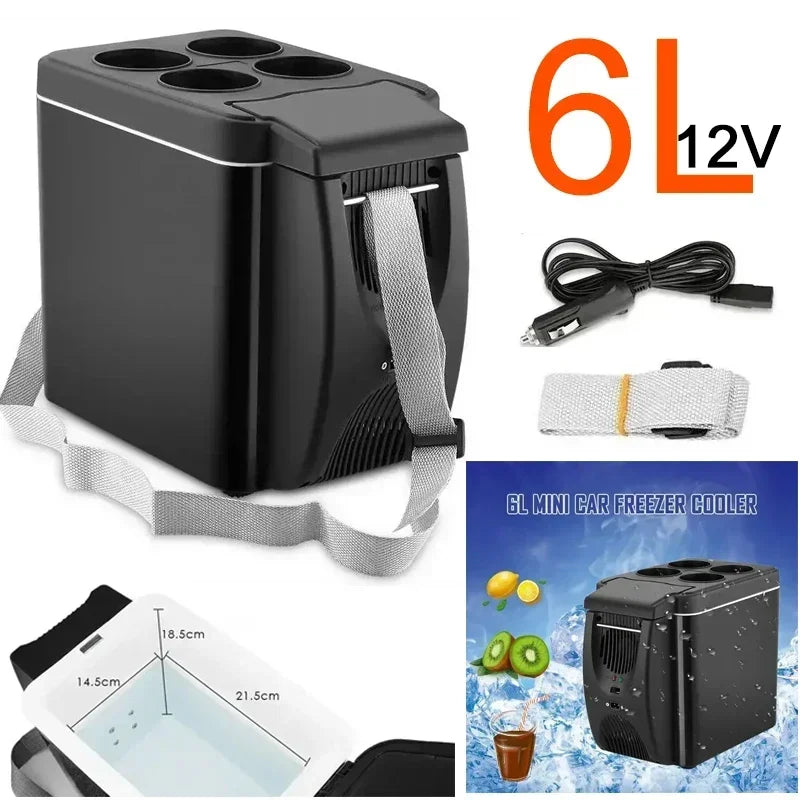 Wholesale Car Fridge 6L Mini Portable Insulated Electronic Ice Box 6L Refrigerator Air Conditioner Automobile Accessories