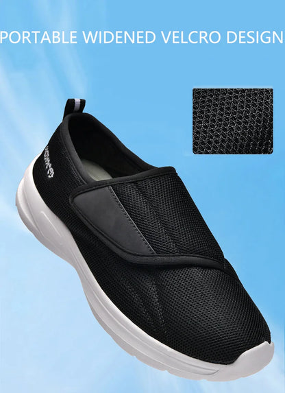Diabetic Shoes for Men Wide Width Walking Shoes Slip-On Orthopedic Shoes for Swollen Feet Foot Pain Relief Cushion Sneakers