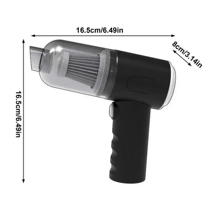 16.5cm Cordless Handheld Vacuum Cleaner With Powerful Motor Strong Suction Low Noise Multifunctional Use Air Blower Dust Remover