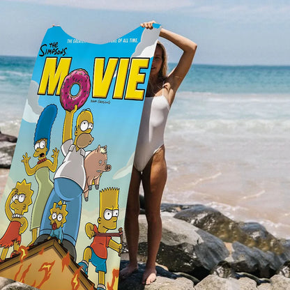 THE S-SIMPSONS Anime Cartoon Beach Towel Cute Kawaii Room Decor Bath Girls Children Hand Towels For Bathroom Shower
