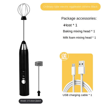 Wireless Electric Milk Frother Whisk Egg Beater USB Rechargeable Handheld Coffee Blender Milk Shaker Mixer Foamer Food Blender