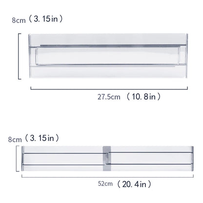 Multi-Pack Transparent Drawer Divider Adjustable Expandable Drawer Divider, Suable for Clothing, Kitchen Utensils and Office