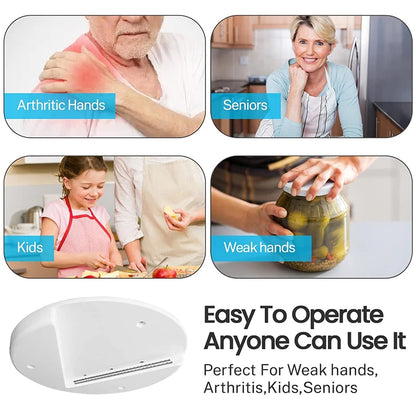 1pcs Under Cabinet Jar Openers for Weak Hand Easy Grip Arthritis jar opener One Handed Gadgets & Bottle Opener Kitchen Tools