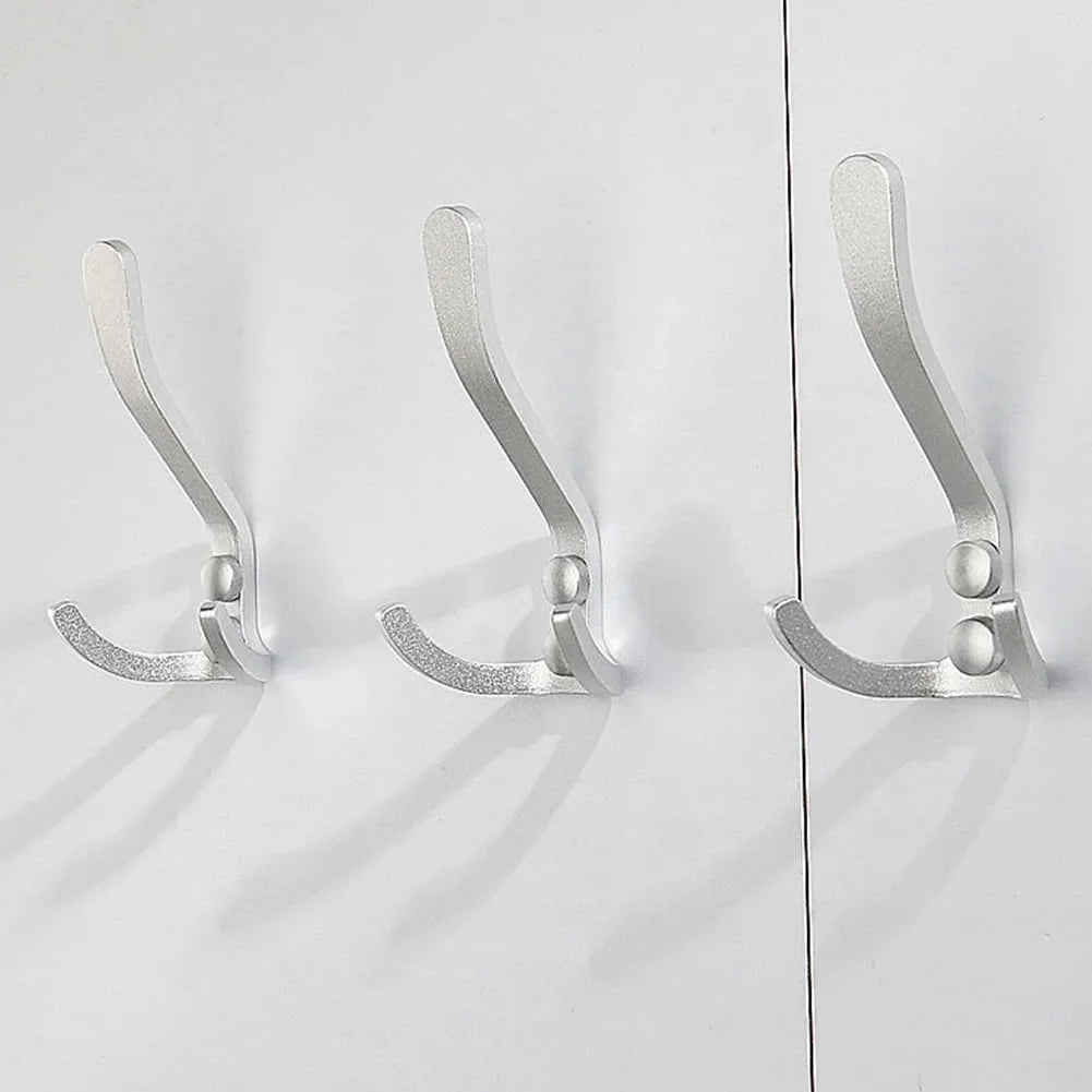 Wall Hook Towel Hanger Clothes Coat Hook Bedroom Robe Hook Livingroom Bathroom Kitchen Hanging Bag Key Hat Metal Hooks