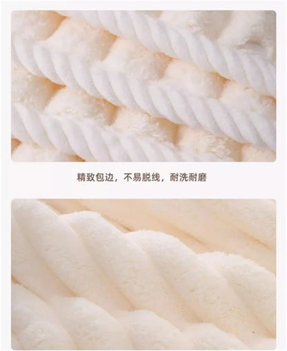 Big towel, candy, coral velvet bath towel, soft, skin friendly, water absorbing, non hair shedding, thickened beach sports towel