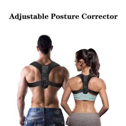 Polyester Back Straightener Adjustable Full Back Back Posture Corrector Breathable Black Back Brace Posture Corrector Home